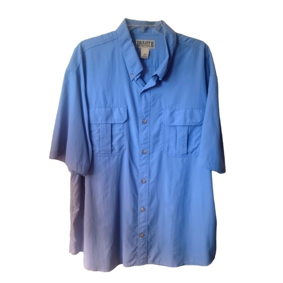DULUTH Trading Co 2XL Mesh Vented Work Shirt Blue - Picture 1 of 6